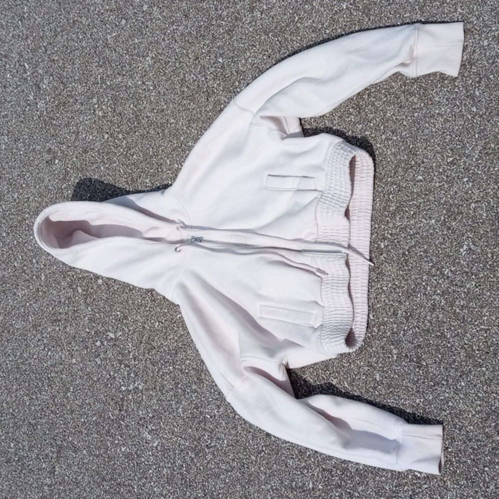 Y2K Abercrombie & Fitch Cropped Essential Hooded Full Zip womens Small